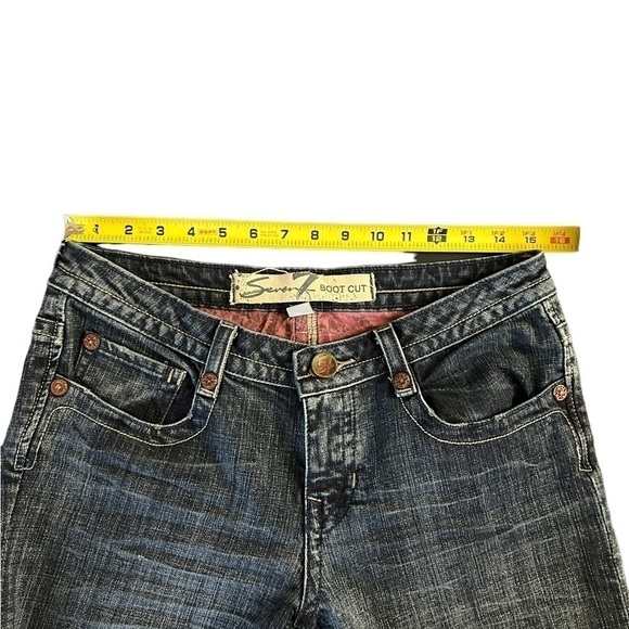 Seven7 Stud Double 7 Bootcut Women's Jean Bonanza Blue ~ NWT ~ Size: 32 - Picture 10 of 14